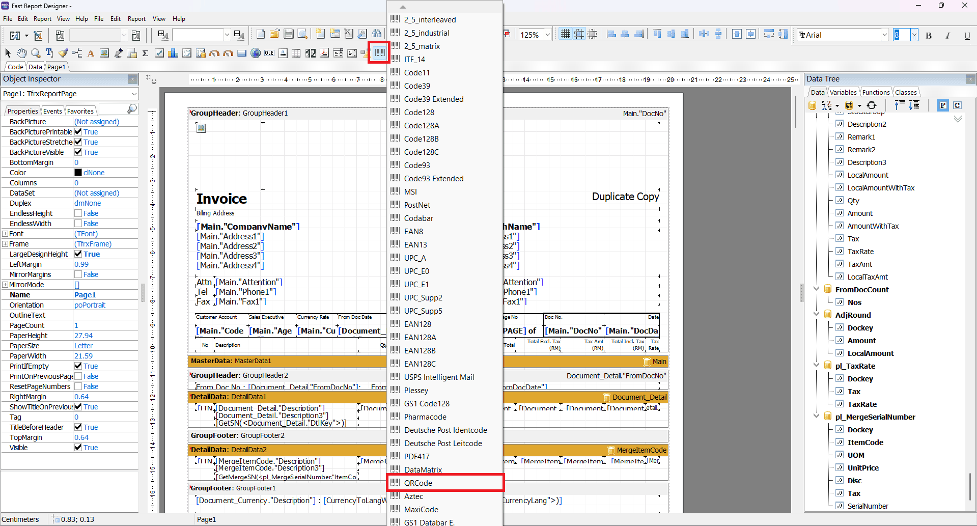 Capture LHDN QR Code to display in Fast Report - Step 4