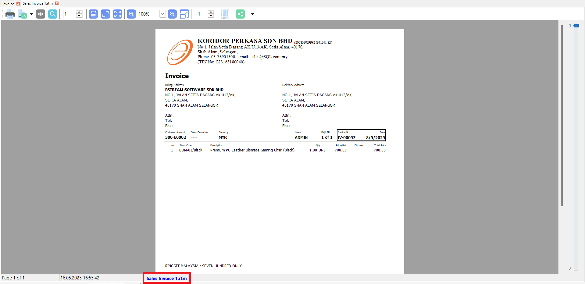 Capture LHDN QR Code to display in RTM Report - Step 2
